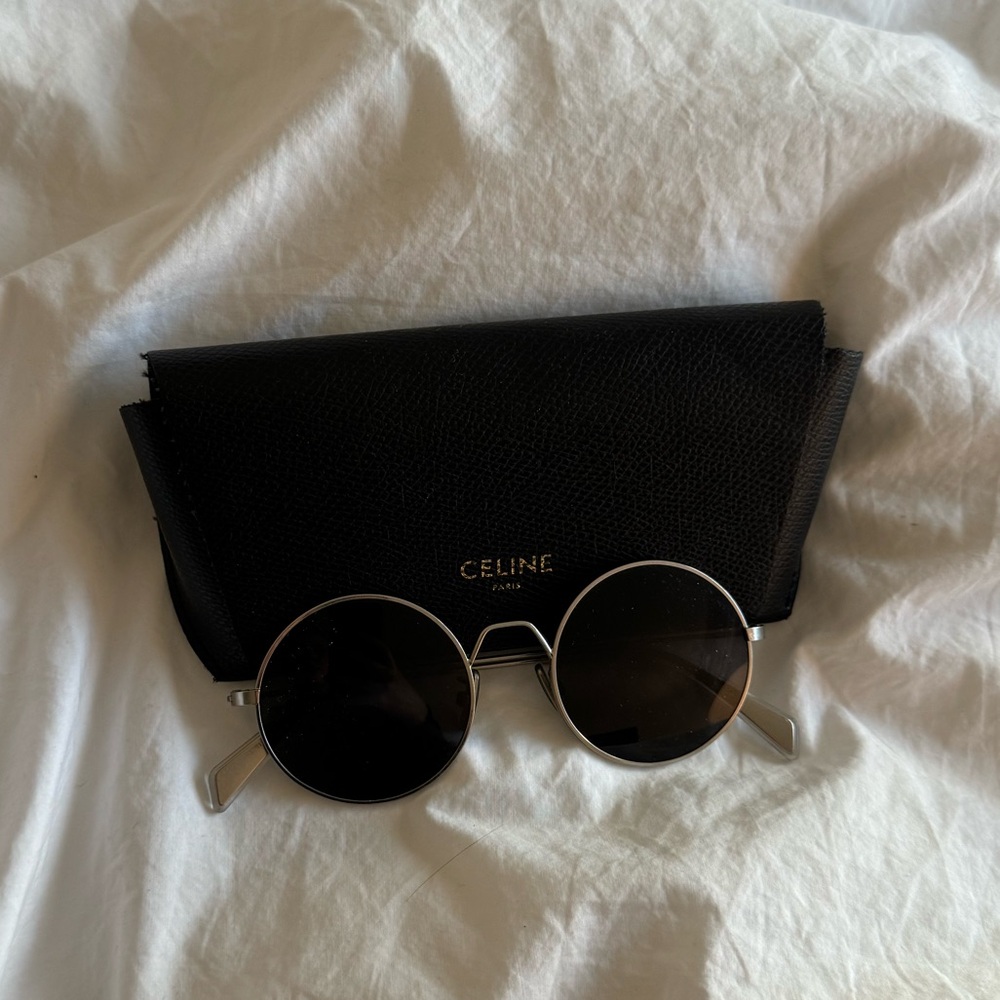 Celine Silver Round Sunglasses